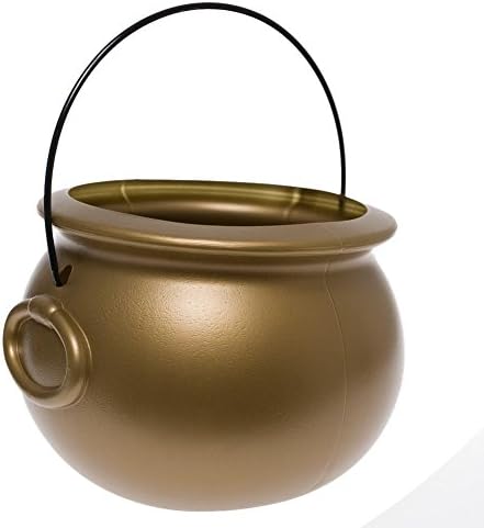 8" Gold Cauldron Container - Elegant Decor & Storage