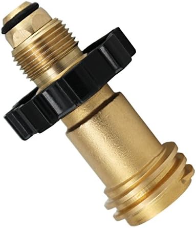Propane Tank Adapter POL to QCC1 Converts Old Tank Valve to New Connection | Universal Fit 100 lb POL to QCC1 Type 1 Propane Adapter with Wrench and Hand Wheel for Old Tank Valve to New Hose Connection