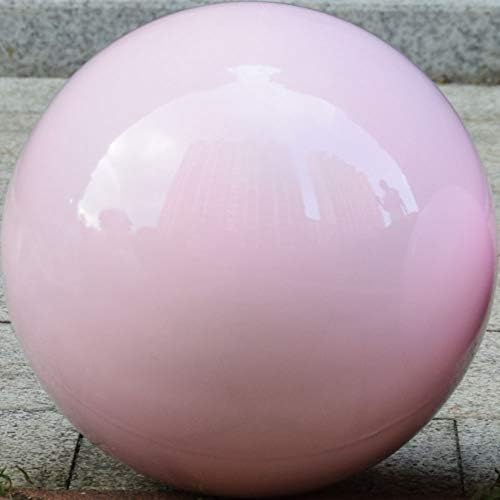 10 Inch Pink Stainless Steel Gazing Ball, Mirror Globe, Garden Decoration