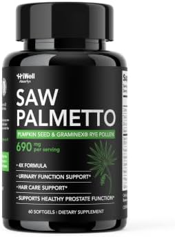 Saw Palmetto for Men Supports Prostate Health 320mg Extract | 100% Oil Extract 85% Fatty Acids Pharmaceutical Grade