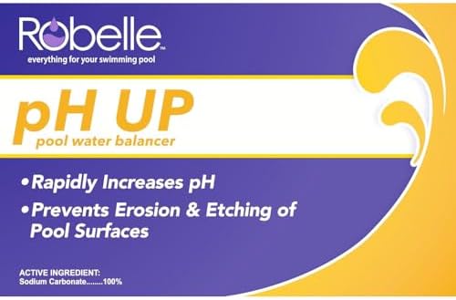 Robelle 25-Pounds Premium pH Up for Swimming Pools | 100% Sodium Carbonate, Raises pH, pH Increaser, Easy To Use, Works Fast