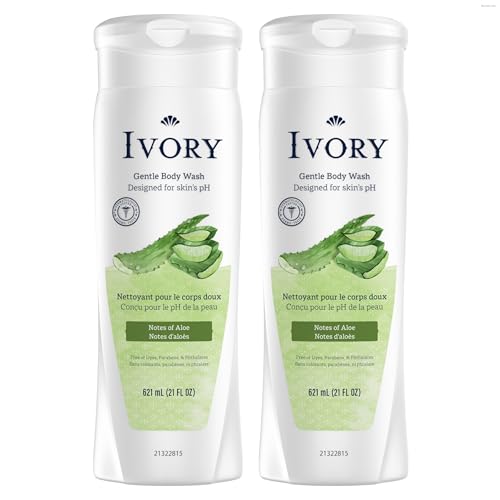 Ivory Body Wash, Designed for the Whole Family, Gentle Formula, Free of Dyes Heavy Perfumes Parabens Phthalates & Silicones, Original Scent, 21 oz (Pack of 2)