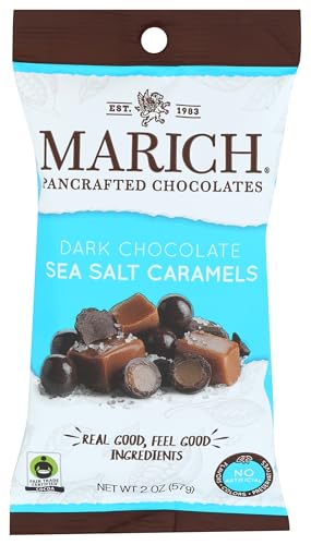 MARICH CONFECTIONERY Dark Choc Sea Salt Caramels, 2 OZ