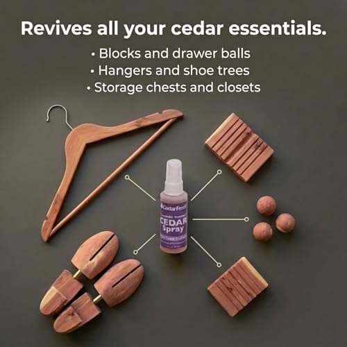 Household Essentials CedarFresh 2‑Ounce Cedar Power Spray, Natural Cedar Essence Odor Neutralizer