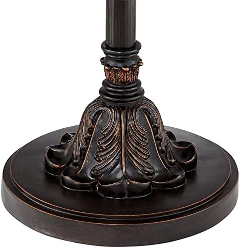 Ludo 72" Tall Bronze Crackle Tree Torchiere Floor Lamp Living Room | Vintage Traditional Antique Adjustable Alabaster Glass Shades Slide Dimmer