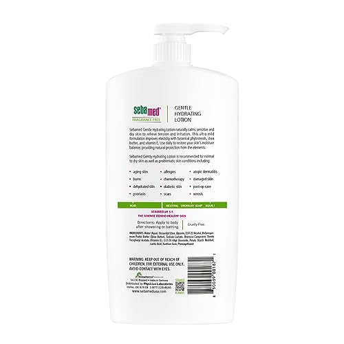 SEBAMED Fragrance-Free Gentle Hydrating Lotion Ultra Mild Dermatologist Recommended Moisturizer for Normal To Dry Sensitive Skin 33.8 Fluid Ounces (1 Liter)