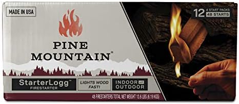 Pine Mountain StarterLogg Select-A-Size Firestarting Blocks, 48 Starts Firestarter Wood Fire Log for Campfire, Fireplace, Wood Stove, Fire Pit
