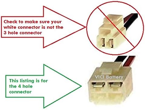 Razor 12 Volt 7Ah Electric Scooter Batteries High Performance - Set of 2 Includes New Wiring Harness - does not work with 3 hole connector version
