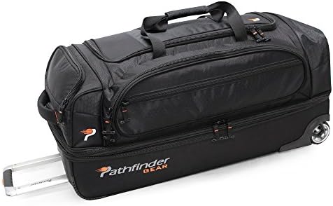 Pathfinder Gear 32 Inch Rolling Drop Bottom Duffel, Olive, One Size