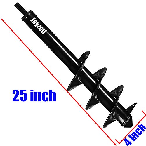 Auger Drill bit for Planting 4"X25" Garden Auger Spiral Drill Bit for Bulb & Bedding Plant for 3/8” Hex Drive Drill