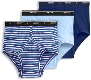 Jockey Classic Full Rise Brief- 3 Pack - 100% Cotton Underwear for Men