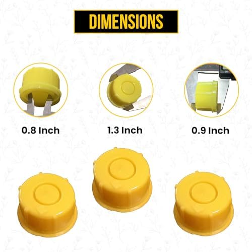 KPKOOL Products Gas Can Spout Cap - Yellow Blitz Gas Can Spout Cap - Self Venting Durable Fuel Can Spout Cap -Fuel Can Spout Cap Fits