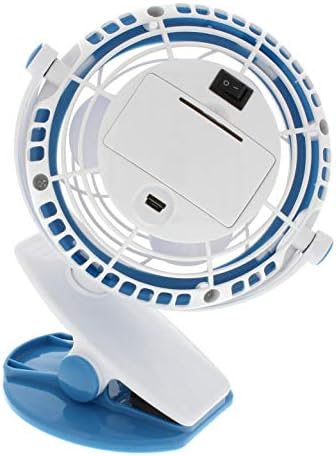 Comfort Zone Dual Base Combo Clip or Desk Fan, USB or Battery Powered, 4 inch, Single Speed Setting, Adjustable Tilt, Lightweight, Ideal for Home