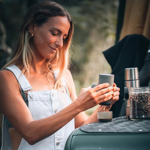 Wacaco Minipresso GR, Portable Espresso Machine, Compatible Ground Coffee, Hand Coffee Maker, Travel Gadgets, Manually Operated, Perfect for Camping, Hiking
