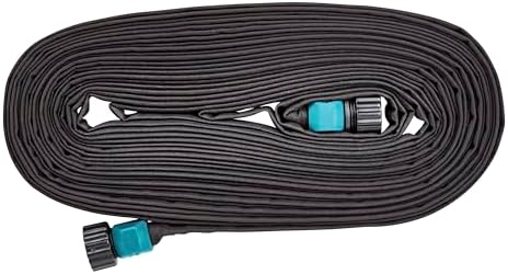 Gilmour 50' Black Flat Weeper Soaker Hose for Garden Beds, Drip Irrigation Outdoor Hose, Flexible Garden Hose for Vegetable Gardens, Flower Beds