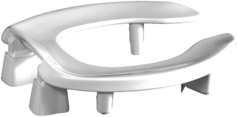 Centoco 3 inch Raised Toilet Seat for Seniors, Elongated, Open Front, White | Plastic, No Cover, 3L1500STSCC-001, Made in the USA