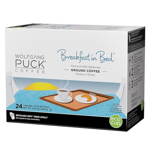 Wolfgang Puck Coffee Single Serve Capsules, Compatible with Keurig K-Cup Brewers, Hawaiian Hazelnut, 24 Count
