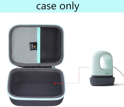 Aproca Case Compatible with Cricut EasyPress Mini Heat Press, Storage Portable Bag for Machine and Accessories -Black with Red Zipper (Case Only)