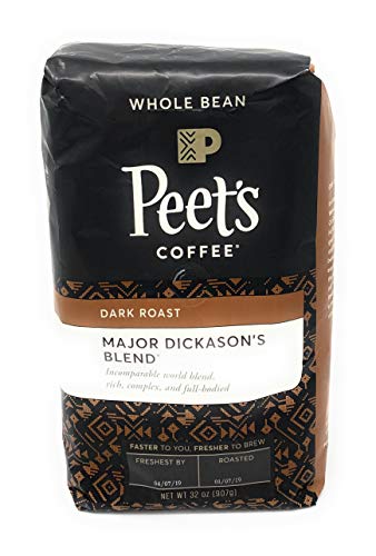 Peet's Coffee Whole Bean Coffee, Dark Roast, Major Dickason's, 18 Ounces
