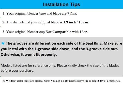 3.94-inch Blender Rubber Gaskets Fit for Ninja Blender, 5 Pack