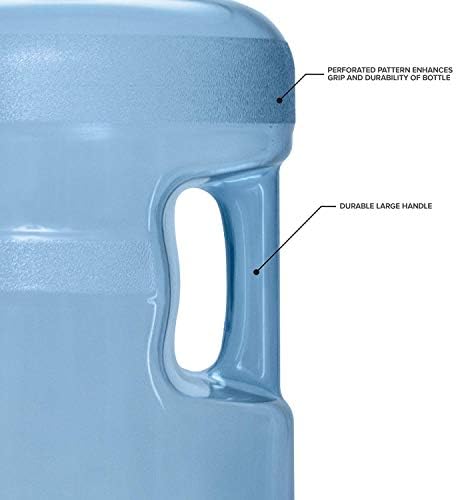 Brio 5 Gallon Plastic Crown Cap Reusable Water Bottle Container