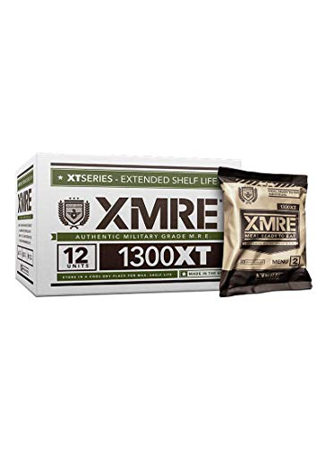 XMRE 1300XT MRE Meals 2022 Bulk | Military Grade | For Survival Kits & Hurricane Preparedness Items | Emergency Food Supplies | Food Packs w/