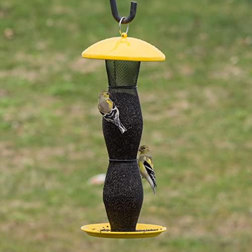 Perky-Pet YB5F00340 Yellow & Black Finch Tube Wild Bird Feeder