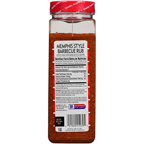 Lawry's Memphis Style Barbecue Rub, 25 oz - One 25 Ounce Container of Memphis Dry Rub, Perfect for BBQ Rub Wings, Ribs, Brisket and More