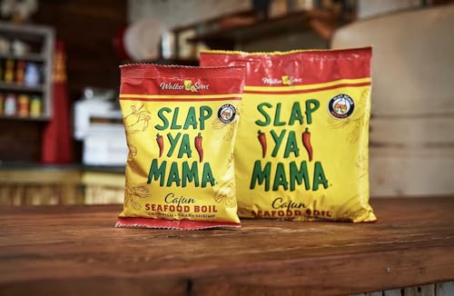 Slap Ya Mama Cajun Seafood Boil, 1 lb - Pack of 3 | 3 1 lb bags of Cajun seafood boil seasoning for crawfish, shrimp, crab, corn, potatoes, and sausage.