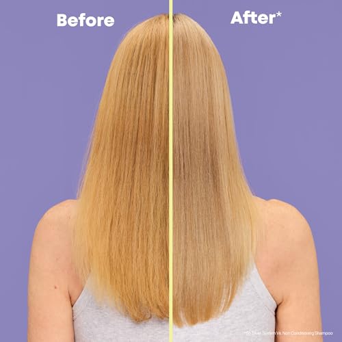 Matrix So Silver Purple Shampoo - Neutralizes Yellow Tones, Color Depositing, Brightening & Toning, For Color Treated, Blonde, Grey, White and Platinum Hair, Vegan
