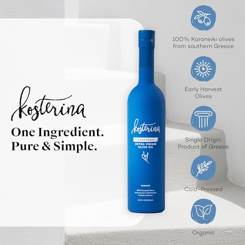 Kosterina Original Extra Virgin Olive Oil, Cold-Pressed EVOO (16.9oz)