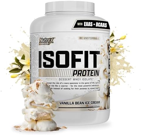 Nutrex Research IsoFit Chocolate Whey Isolate Protein Powder 100% Whey Protein Isolate | Muscle Recovery, Naturally High EAAs | Fast Absorbing, Easy Digestion | (Chocolate Shake 2lbs 30 Servings)