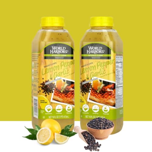 World Harbors Jamaican Jerk Sauce Sweet & Spicy Marinade for Jamaican Jerky Seasoning Chicken, Sirloin, Shrimp Jerk Seasoning Jamaican Style - Flavors for Dipping, Glazing 16 oz (Pack of 2)
