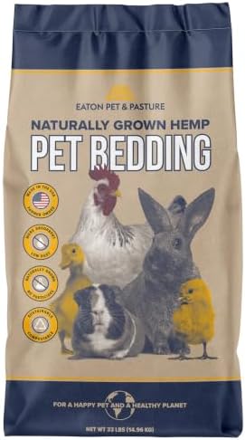 Eaton Pet and Pasture USA-Grown Hemp Bedding for Chickens & Rabbits, 8 Lbs