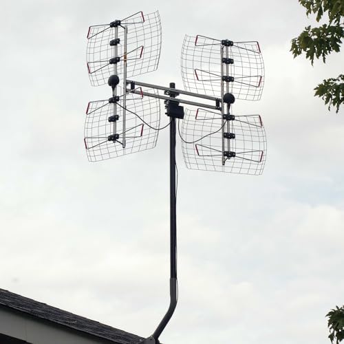 Antennas Direct 8-Element Bowtie UHF Outdoor HDTV Antenna, Multi-Directional, 70+ Mile Range, 4K 8K UHD NEXTGEN TV – w/All-Weather Mounting Hardware