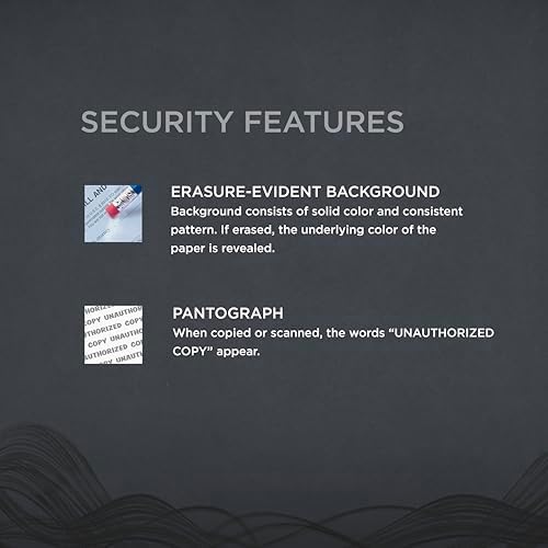 DocuGard Advanced Blue Multi-Purpose Security Paper - Fraud Prevention - 7 Security Features - Laser & Inkjet Printer Compatible - 8.5" x 11“ - 24 lb - 500 Sheets (04546)