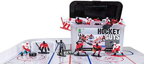 Kaskey Kids NHL Hockey Guys, Blackhawks vs. Red Wings, 27 Pieces in Each Set, Includes 2 Teams and Travel Storage Case