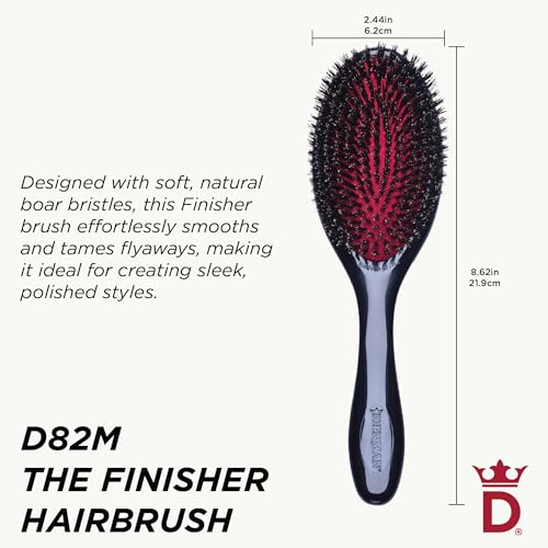 Denman Natural Bristle Grooming Brush, Medium