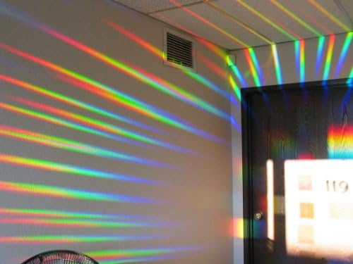 Rainbow Symphony- Rainbow Prism Suncatcher for Window, Crystal Pattern, Includes a Bonus Rainbow on Board Sun Catcher, Made in USA
