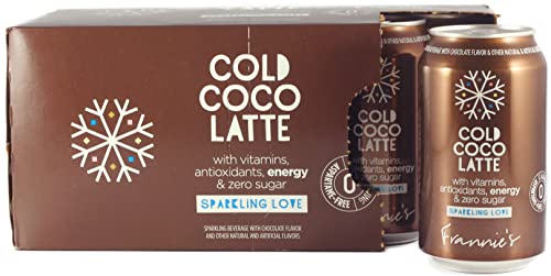 AmishTastes Frannie’s Sparkling Cold Coco Latte, Protected With High-Density Foam, 12 Oz. (12 Ounce (Case of 24))