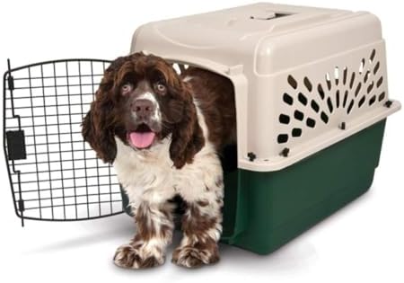 Petmate Ruffmaxx Camouflage Dog Kennel Pet Carrier & Crate 40" (70-90 Lb), Outdoor and Indoor for Large, Medium, and Small Dogs - Made from Recycled Material w/ 360-Degree Ventilation, Made in USA