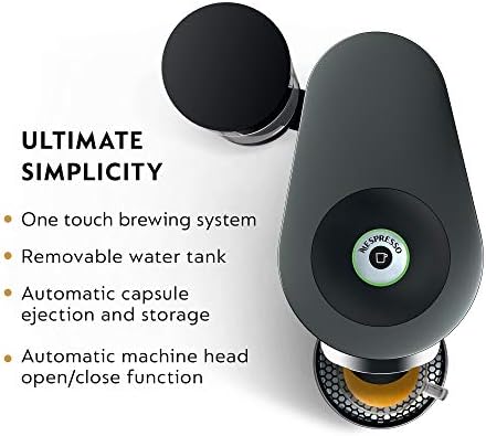 Nespresso Vertuo Plus Coffee & Espresso Maker by De'Longhi, Silver | Titan coffee machine. Brews 4 cup sizes: 5 and 8 oz. coffee