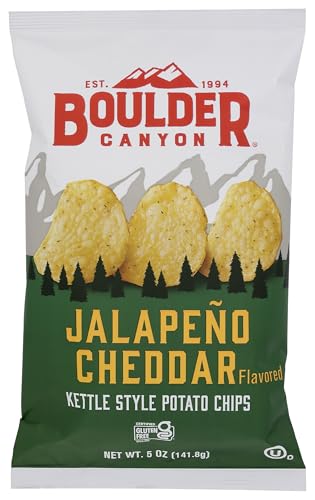 Boulder Canyon Jalapeno Cheddar Kettle Cooked Potato Chips, 5 oz