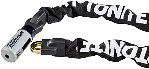 Kryptonite Kryptolok 915 Bike Chain Lock, 5 Feet Long Heavy Duty Anti-Theft Sold Secure Gold Bicycle Chain Lock with Keys for Bike, Motorcycle