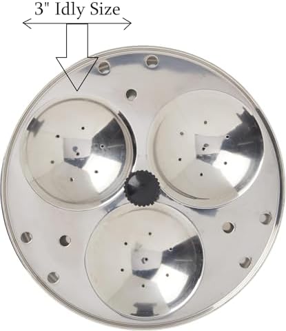 Tabakh 3-Rack Stainless Steel Hawkins Type Idli Stand, Makes 9 Idlys
