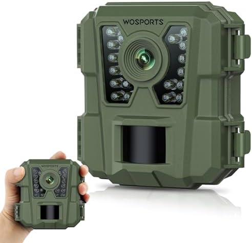 WOSPORTS Mini Trail Camera 30MP 1080P HD Game Camera with Night Vision Motion Activated Waterproof