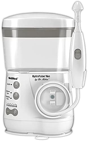 NeilMed HydroPulse Neo. Multi-Speed Electric Pulsating Nasal Sinus Irrigation System with 30 Sinus Rinse Premixed Packets.
