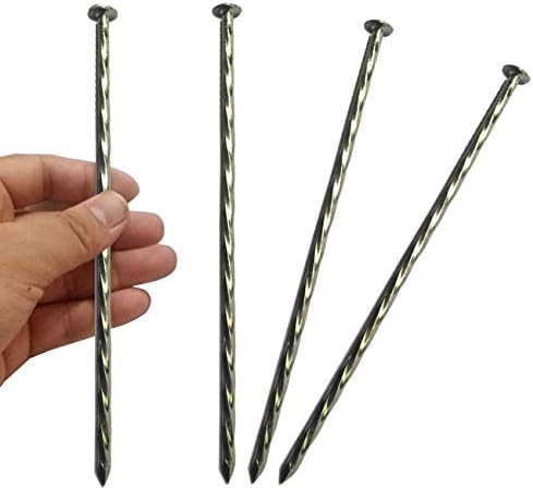 9 Pack 8 Inch Galvanized Tent Spikes,Metal Edging Spikes Landscape