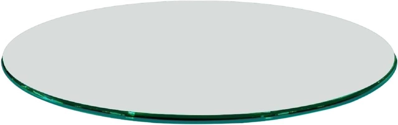 22 Inch Round Tempered Beveled Polished Edge Glass Table Top -1/2” Thick Round Glass Table Top–Heavy Duty, Dining, Coffee, and Office Tables by Fab Glass and Mirror