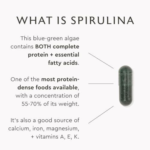 Alaya Pure Spirulina 500mg Hawaiian Blue Green Algae 90 Capsules